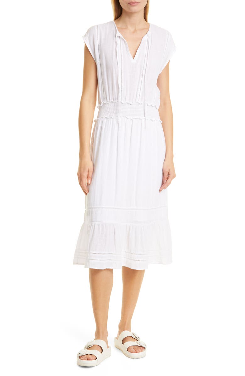 Rails Ashlyn Stripe Linen Blend Dress, Main, color, 