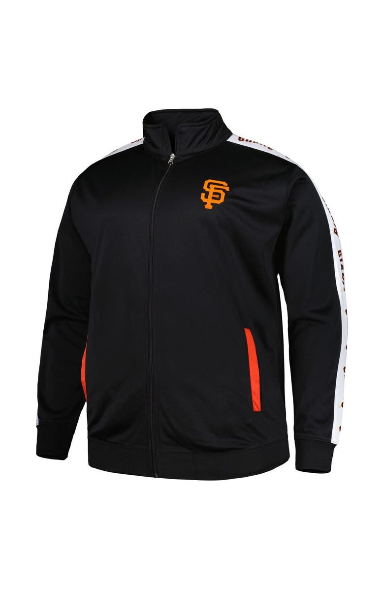 PROFILE Men's Black San Francisco Giants Big & Tall Tricot Track Full-Zip Jacket, Alternate, color, 