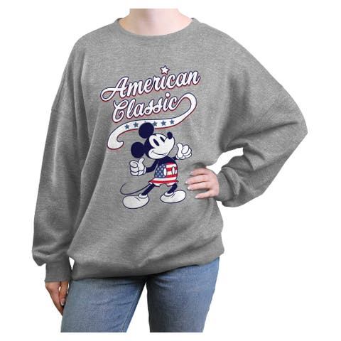 Junior's Mickey & Friends Retro American Classic  Sweatshirt