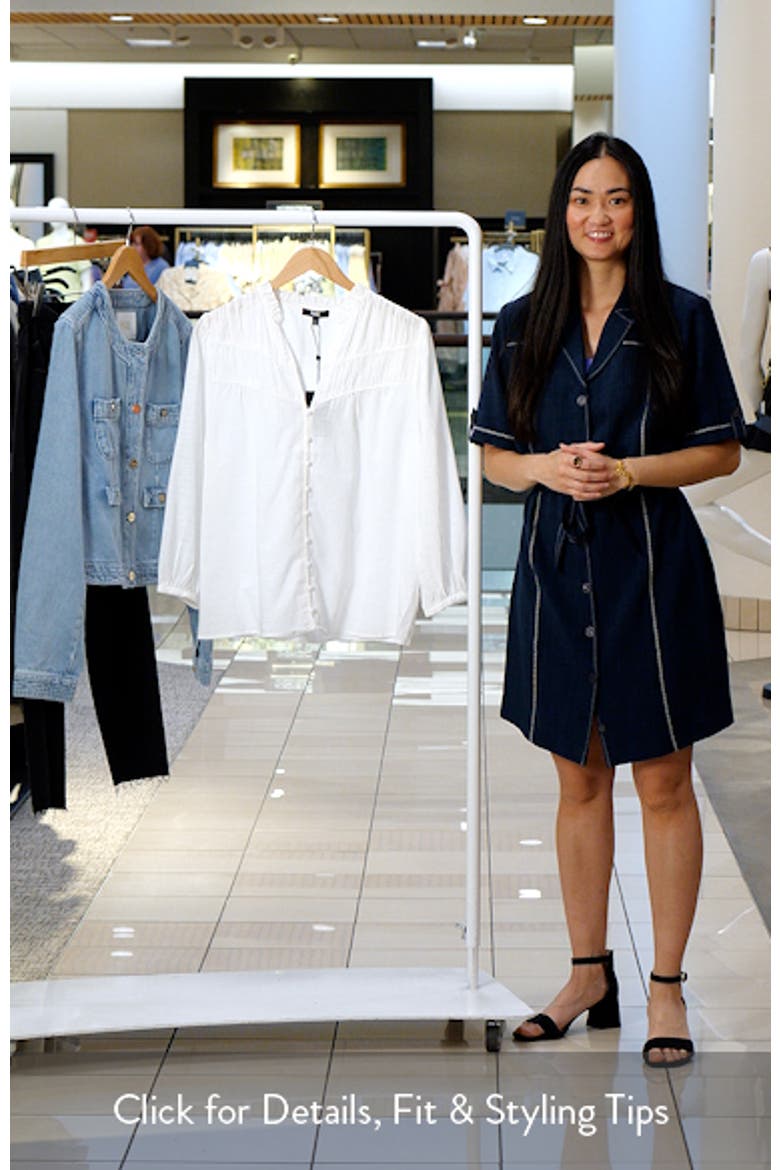 Arlette Shirred Button-Up Shirt video