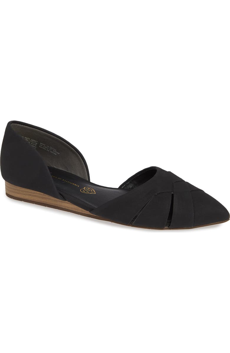 BC Footwear Focal Point Vegan Pointy Toe Flat, Main, color,