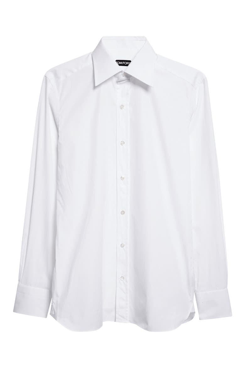Classic Fit Cotton Poplin Button-Up Shirt, Alternate, color, WAA OPTICAL WHITE