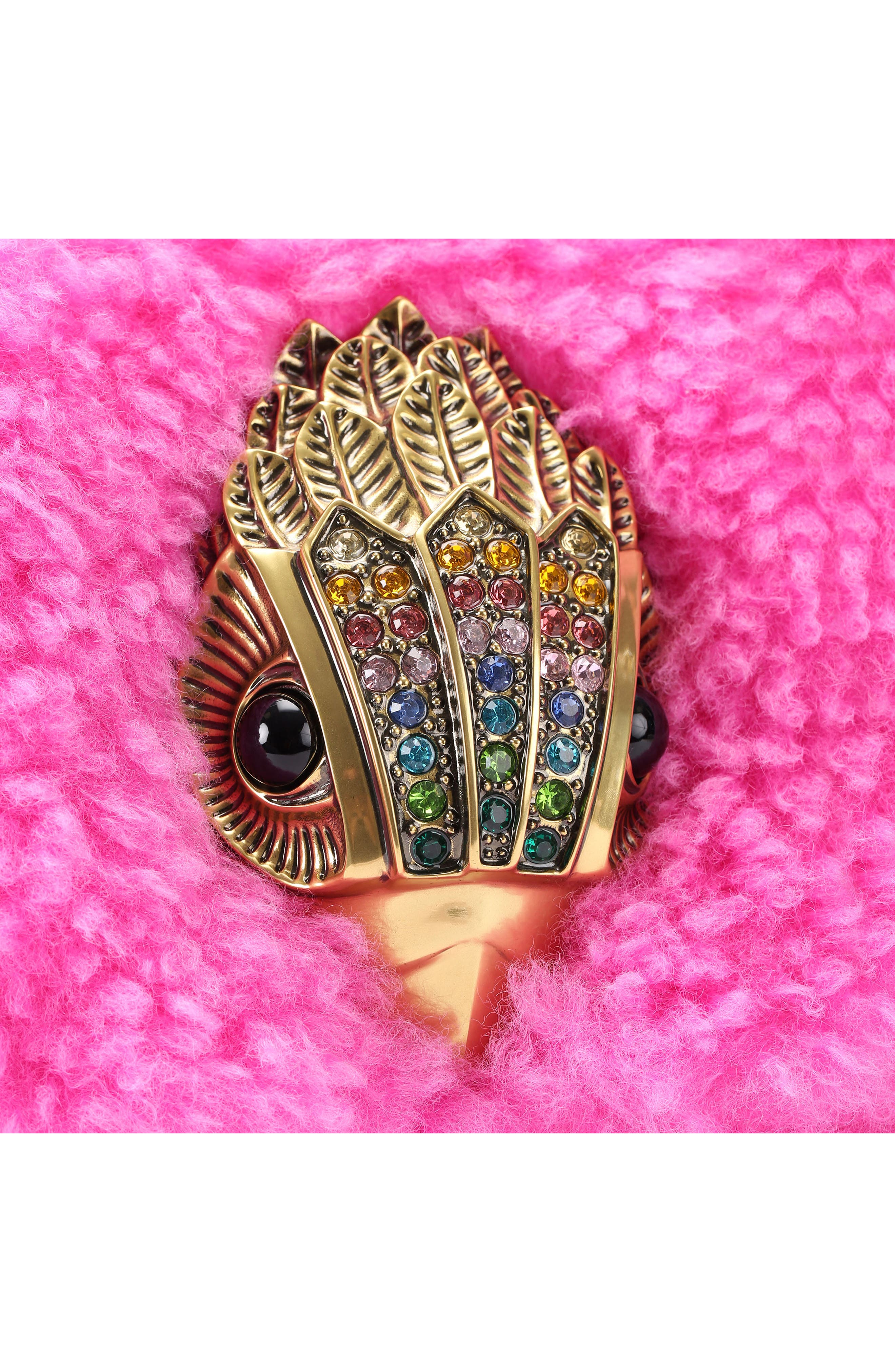 Kurt Geiger London Large Kensington Faux Fur Shoulder Bag, Alternate, color, 