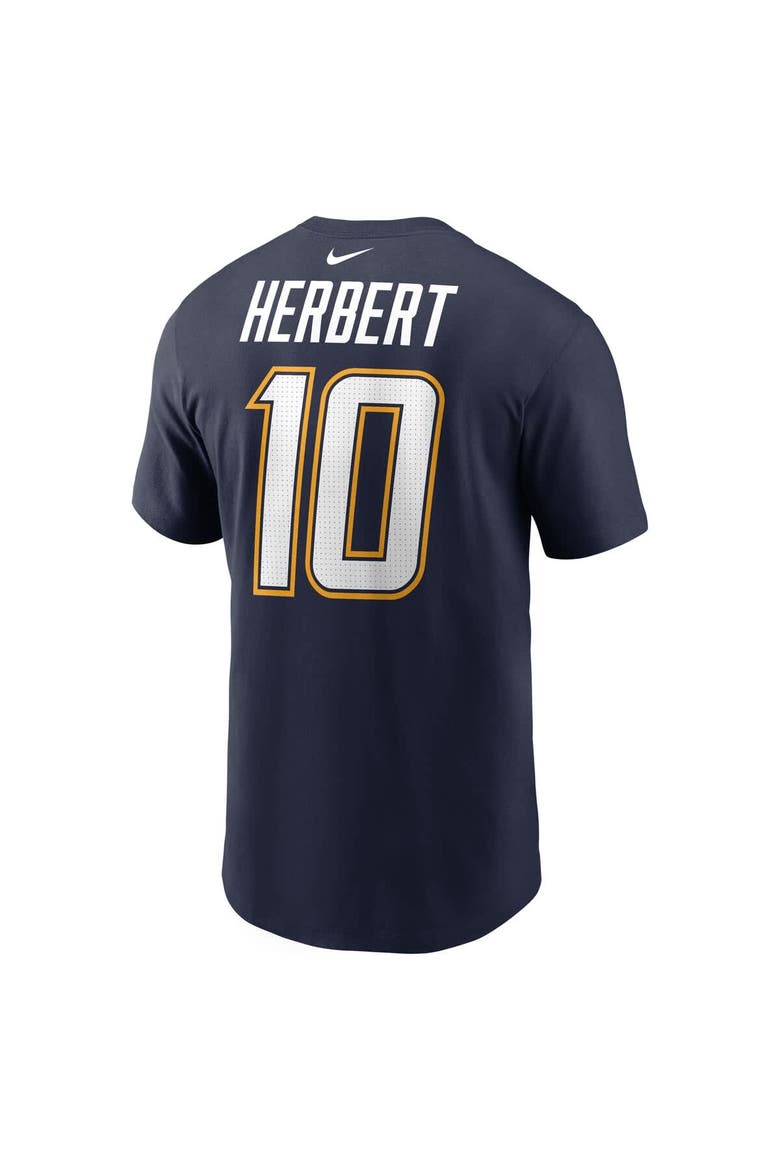 Men's Nike Justin Herbert Navy Los Angeles Chargers Alternate Super Chargers Name & Number T-Shirt, Alternate, color, Navy