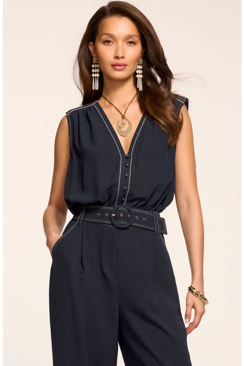 Astrid Sleeveless Jumpsuit, Alternate, color, NAVY