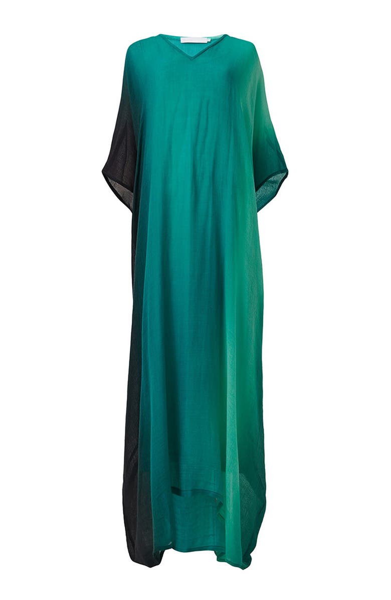 Leem Vertical Ombre Kaftan, Main, color, Green