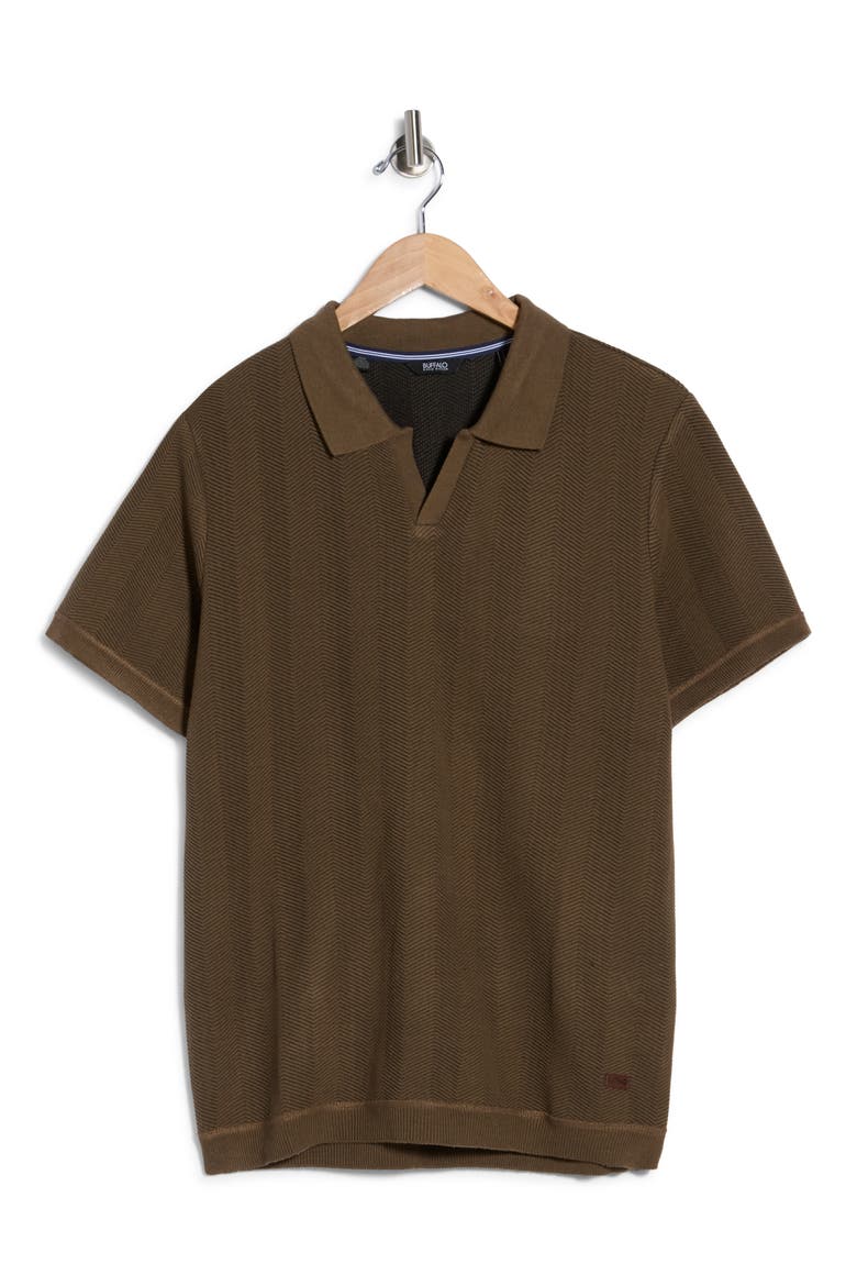 Webrews Johnny Collar Knit Polo, Alternate, color, DARK MINK MIX