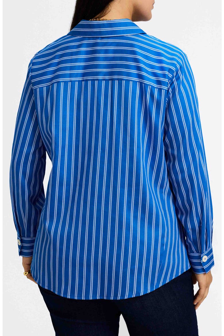 Paityn Stripe Cotton Button-Up Shirt, Alternate, color, COBALT BLUE WHITE