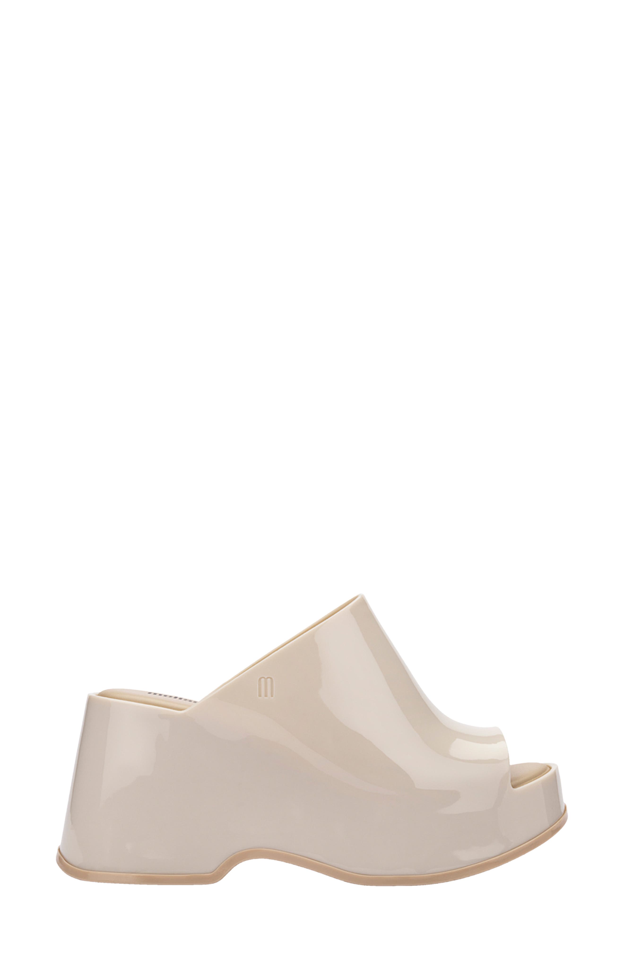 Melissa Patty Platform Slide Sandal, Alternate, color, Beige