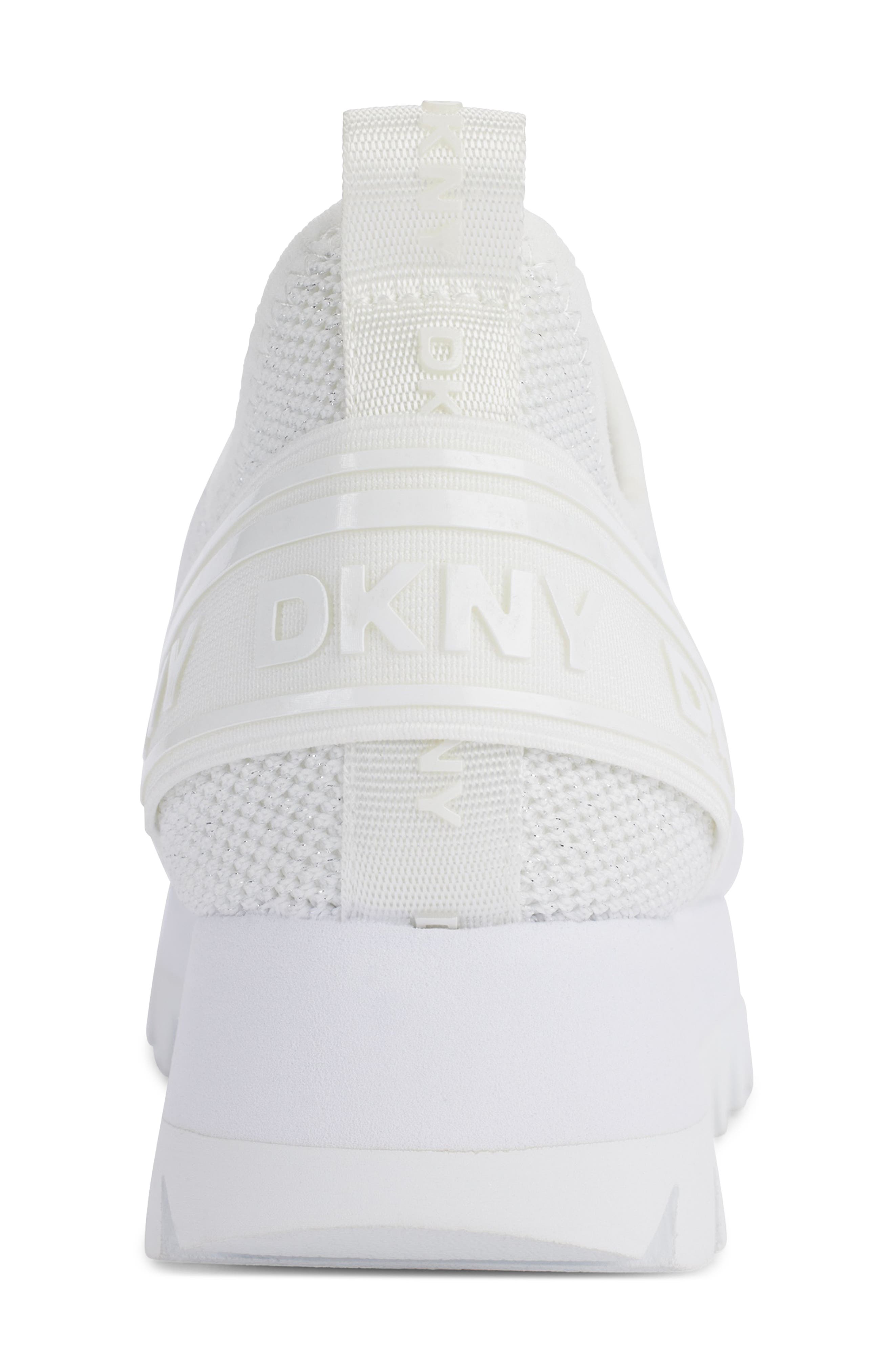 DKNY Abbi Slip-On Wedge Sneaker, Alternate, color, Bright White