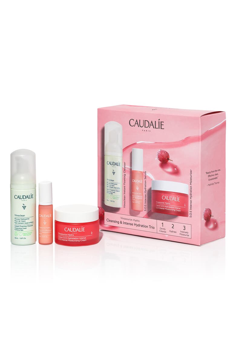 CAUDALÍE Vinosource-Hydra S.O.S. Hydration Set USD $72 Value, Main, color,