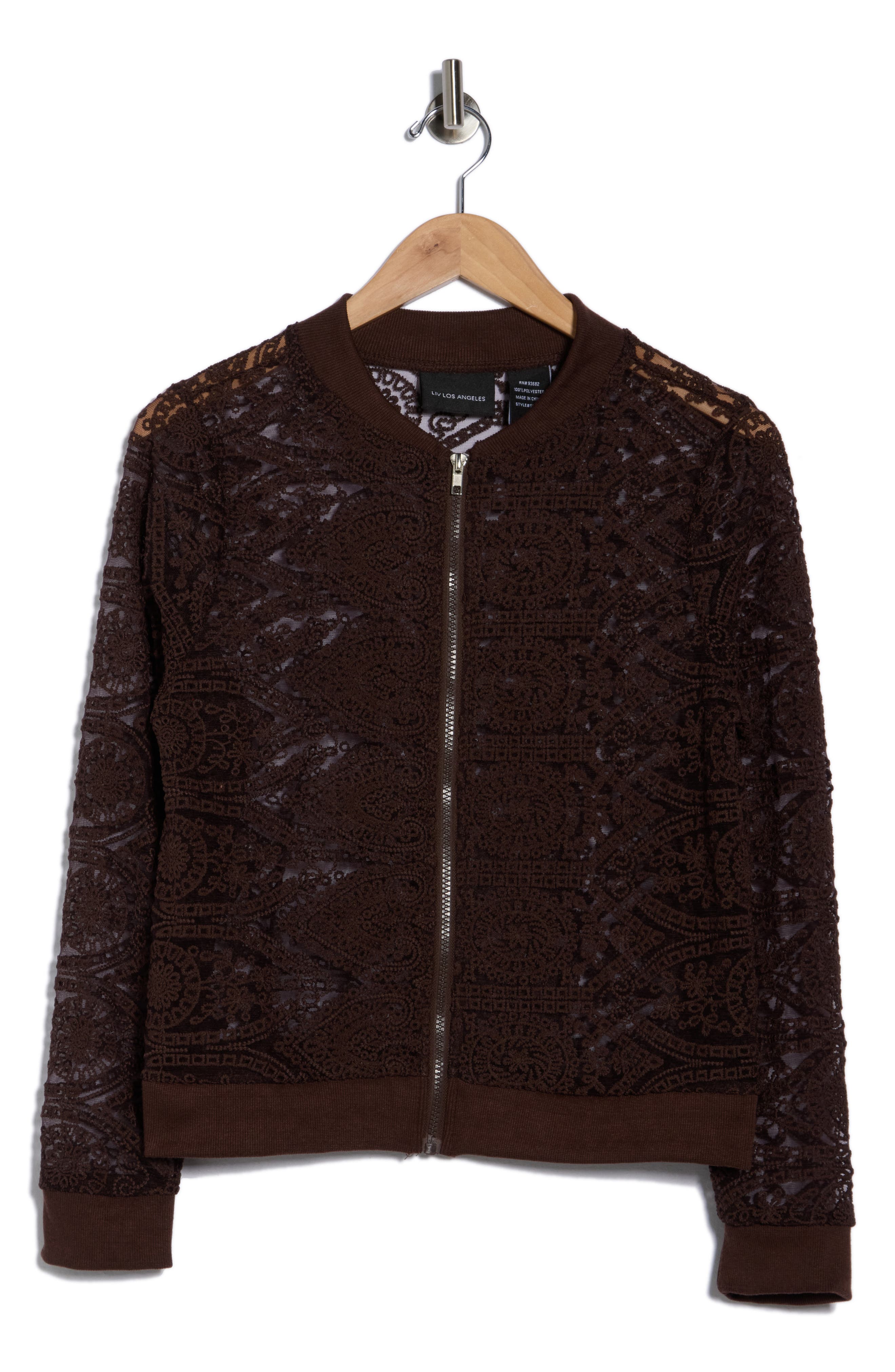 Forgotten Grace Crochet Mesh Zip-Up Jacket