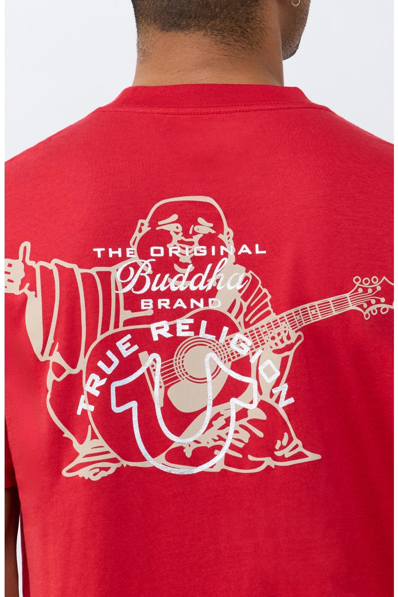 Envision Script Buddha Graphic T-Shirt, Alternate, color, TRV RED