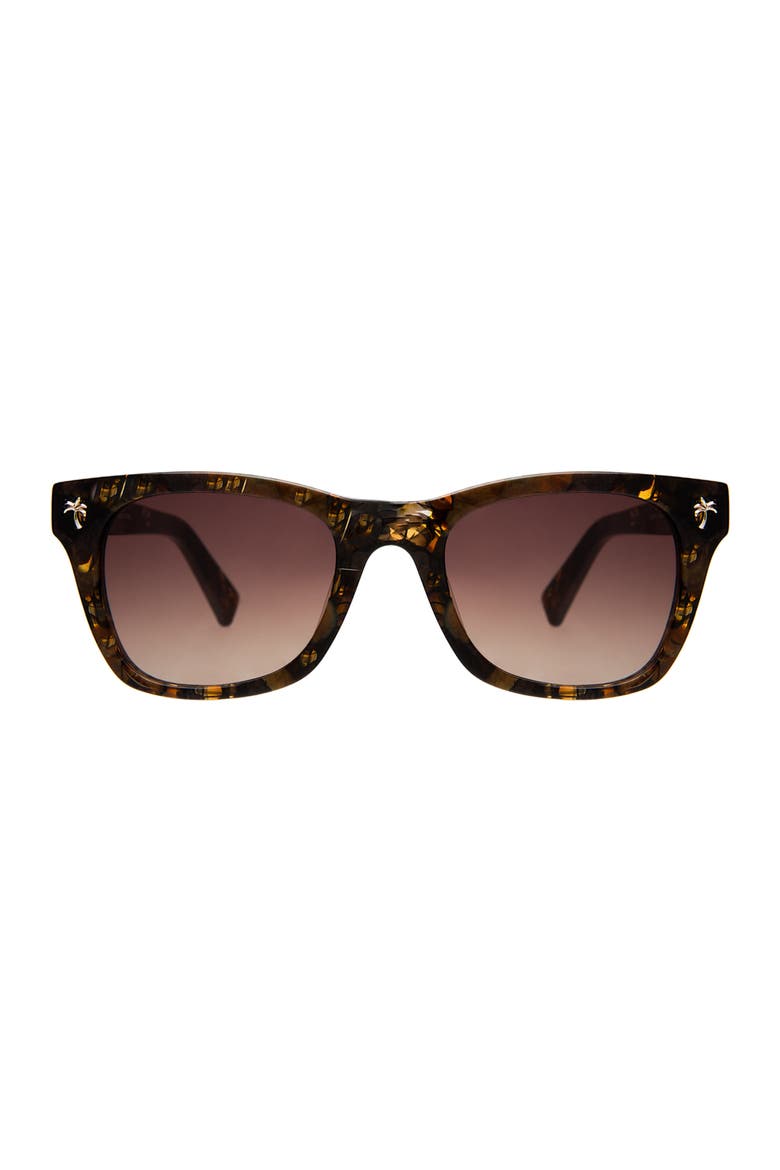 Hibiscus Sunglasses, Main, color, Brown Marble