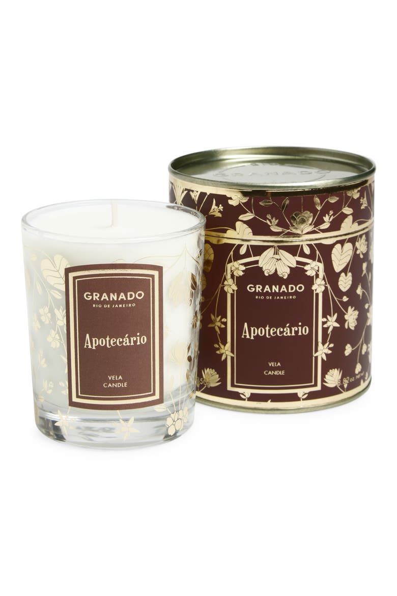 Apotecário Scented Candle, Main, color, BROWN