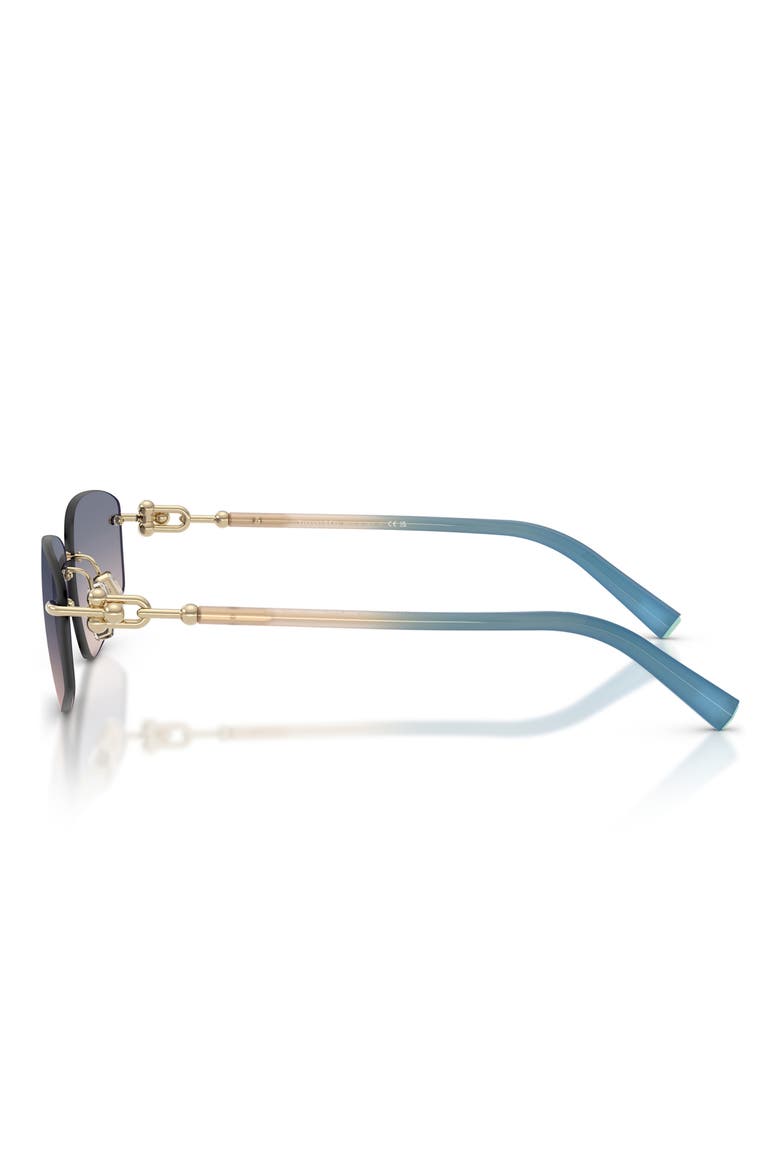 59mm Irregular Rectangular Sunglasses, Alternate, color, GOLD / BROWN GRADIENT BLUE