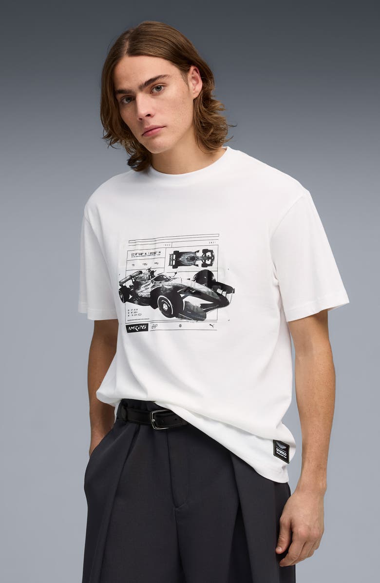 PUMA AMF1 Relaxed Fit Cotton Graphic T-Shirt, Alternate, color, Puma White