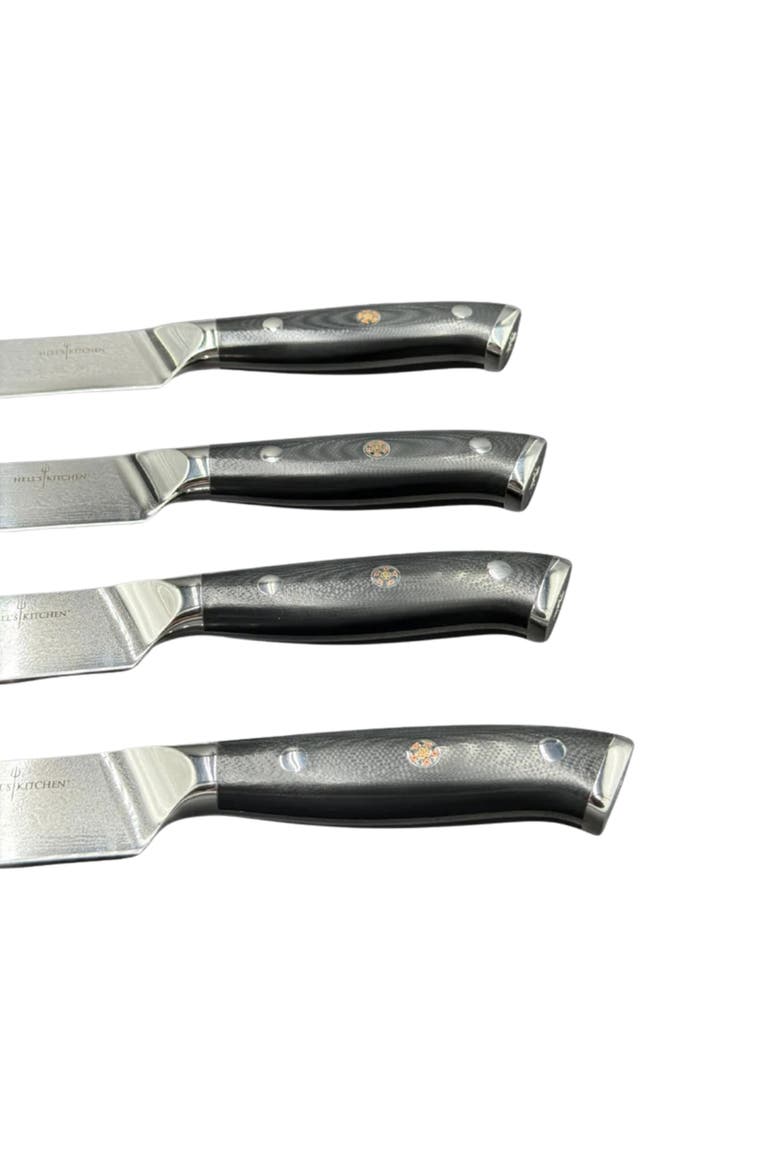 5" Steak Knife 4 Piece Set, Alternate, color, Black