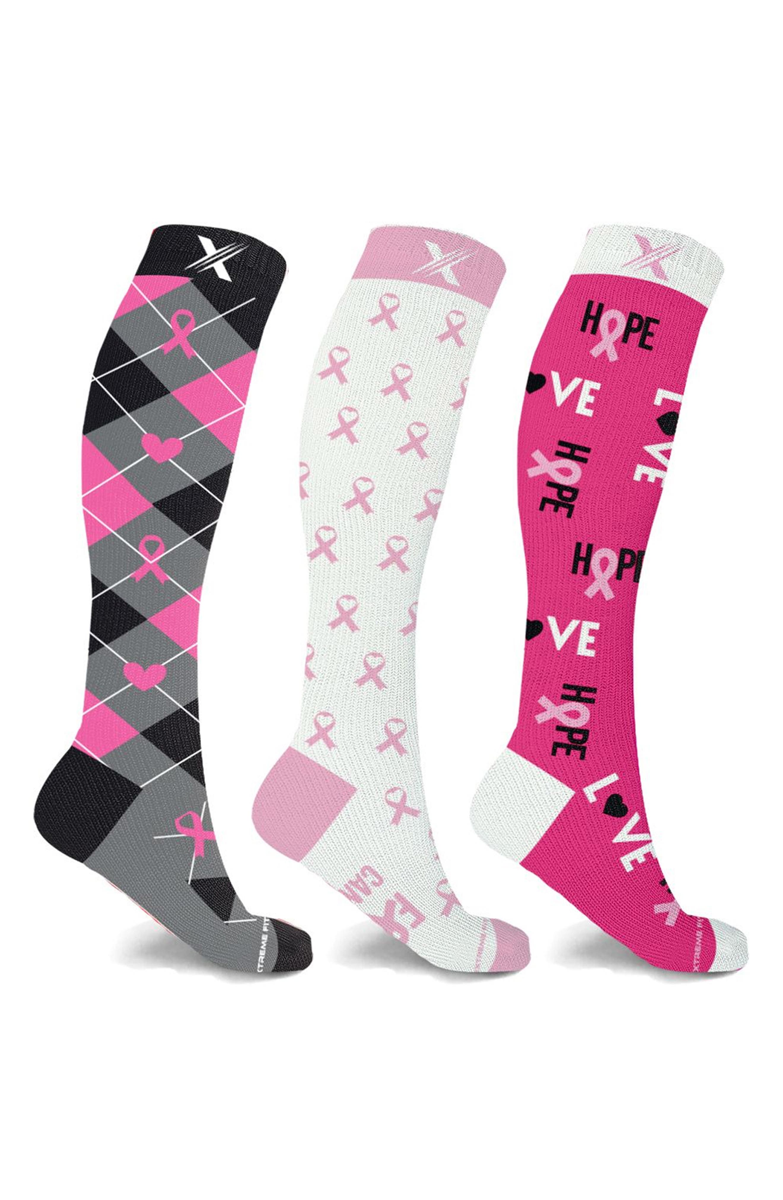Breast Cancer Awareness Compression Socks