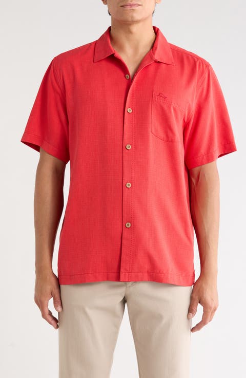 Coastal Breeze Silk Blend Button-Up Shirt