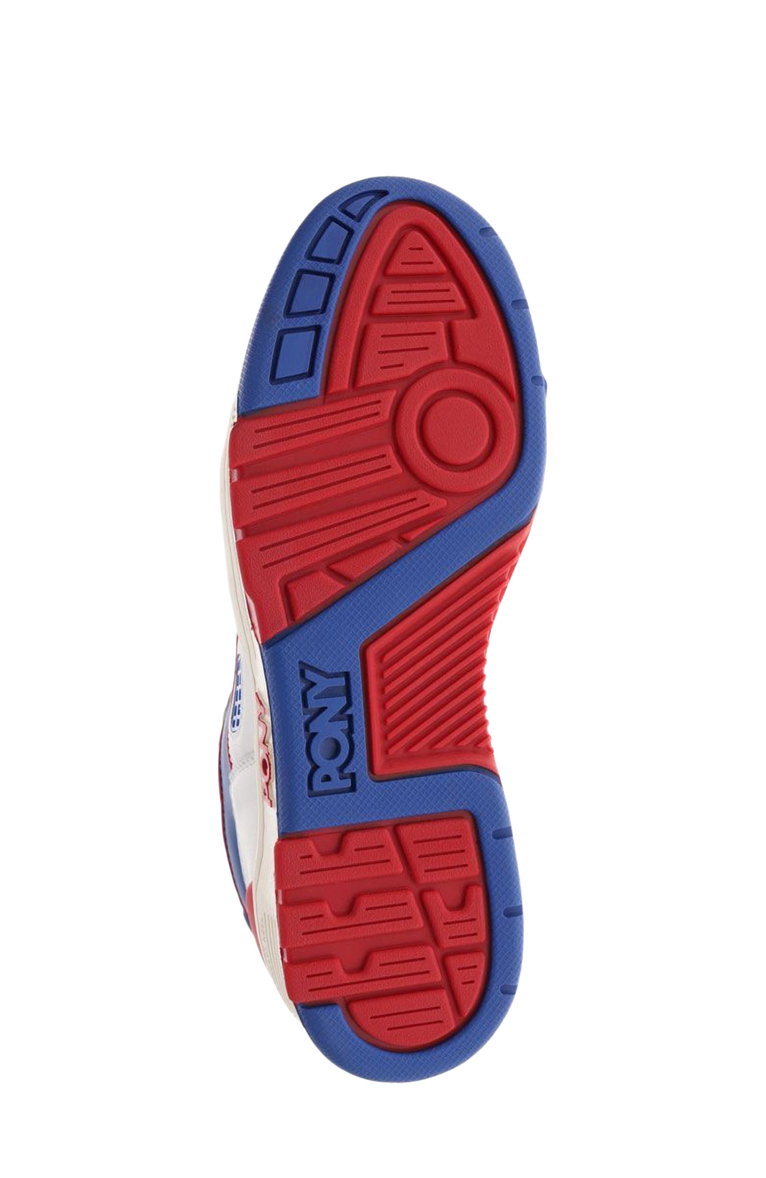 PONY M100 Low Archive Sneakers, Alternate, color, Snow White/Royal/Red