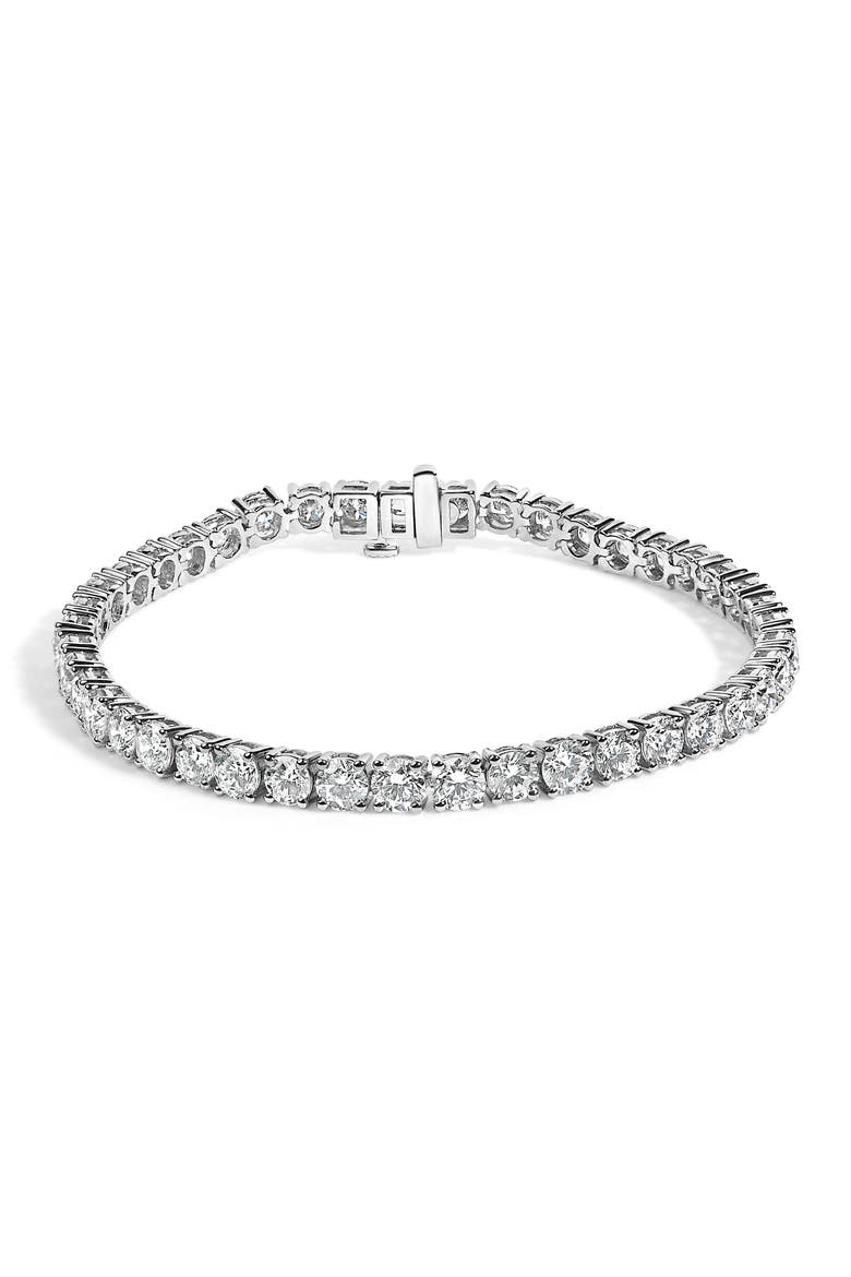 IGI Certified 14K White Gold 11.0 Cttw Lab Grown Diamond Tennis Bracelet, Main, color, White Gold