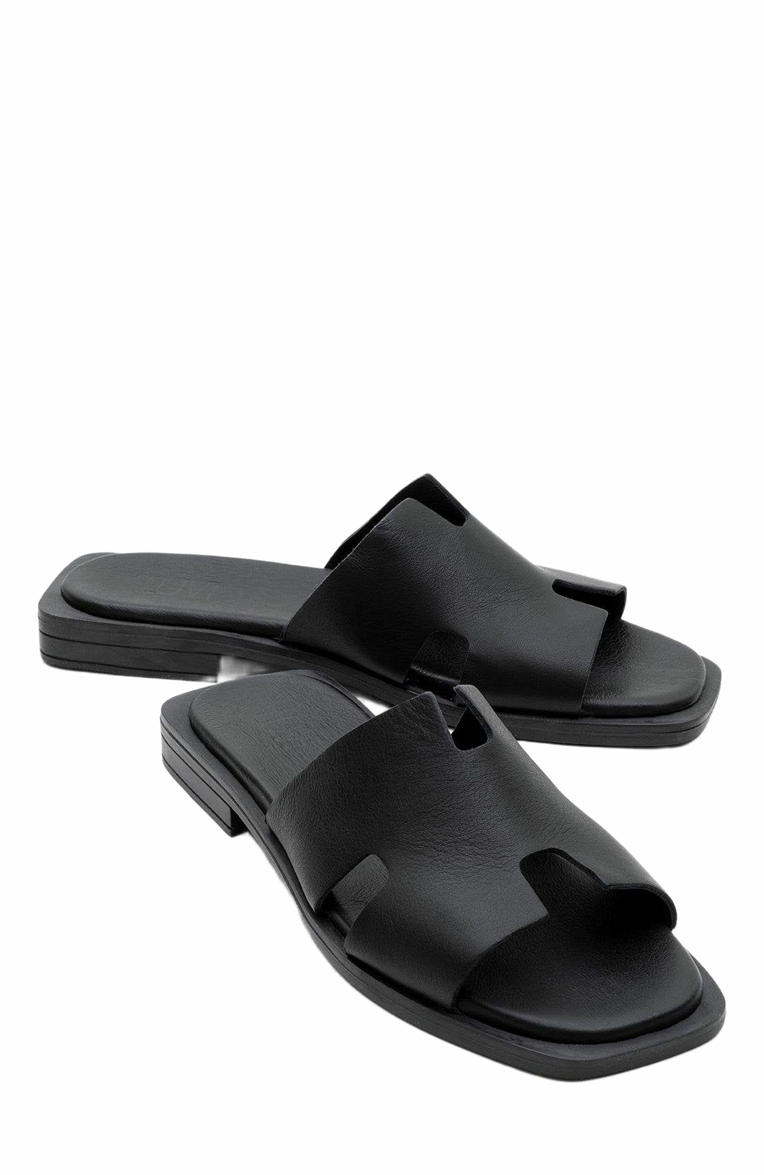 Forever & Always Shoes Jez Leather Slide Sandal, Main, color, 