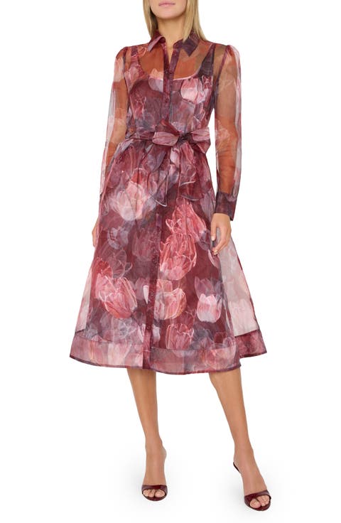 Suzie Floral Long Sleeve Midi Dress