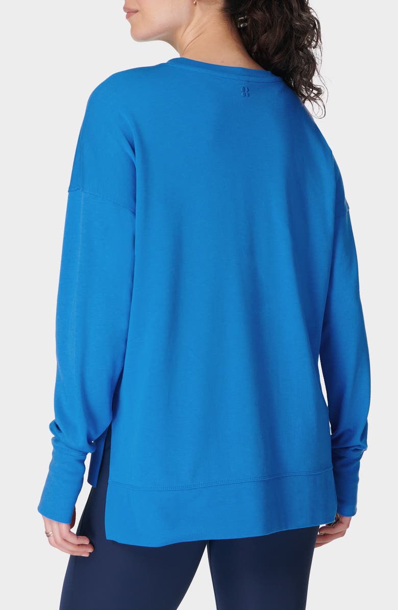 Sweaty Betty After Class Sweatshirt, Alternate, color, Tidal Blue
