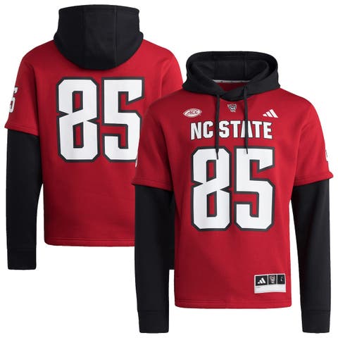 Men's adidas  Red NC State Wolfpack Jersey Pullover Hoodie