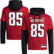 adidas Men's adidas  Red NC State Wolfpack Jersey Pullover Hoodie