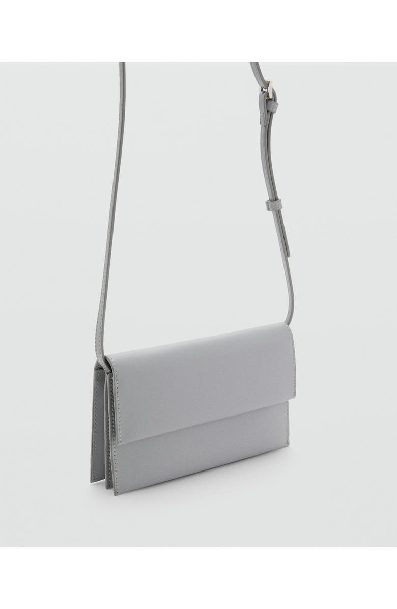 MANGO Faux Leather Crossbody Bag, Alternate, color, Blue