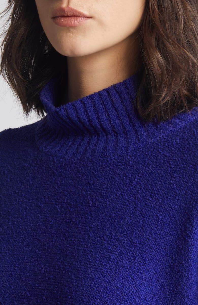 Eileen Fisher Boxy Mock Neck Organic Cotton Sweater, Alternate, color, 