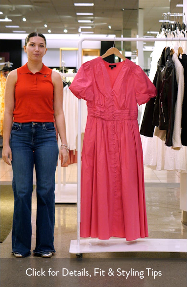 Ruched Waist Cotton Maxi Dress, sales video thumbnail