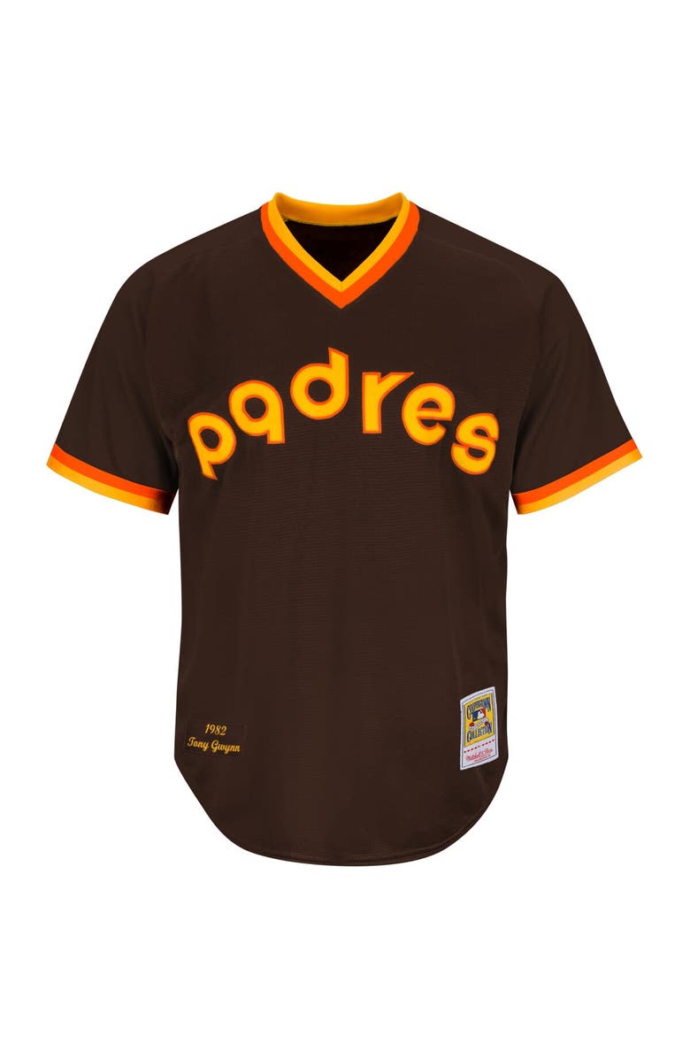 Mitchell & Ness Men's Mitchell & Ness Tony Gwynn Brown San Diego Padres Authentic Jersey, Alternate, color, 