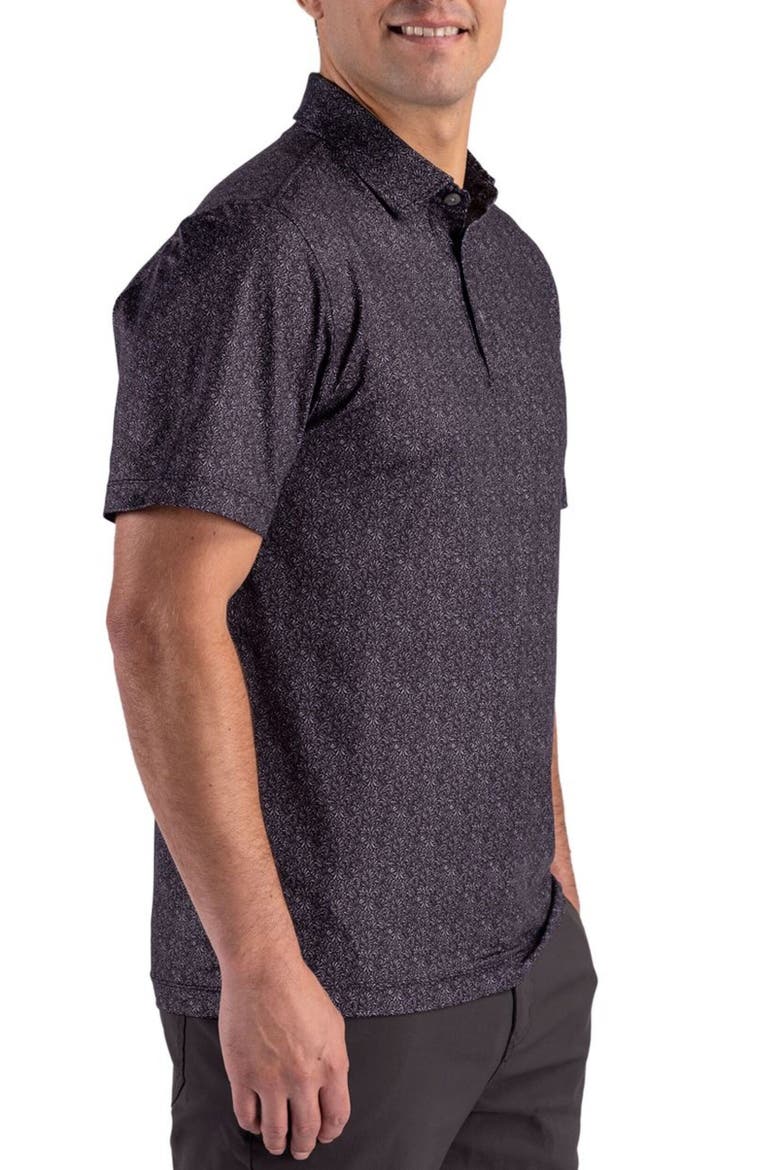 Pike Fern Print Epic Confidence Performance Polo, Alternate, color, BLACK