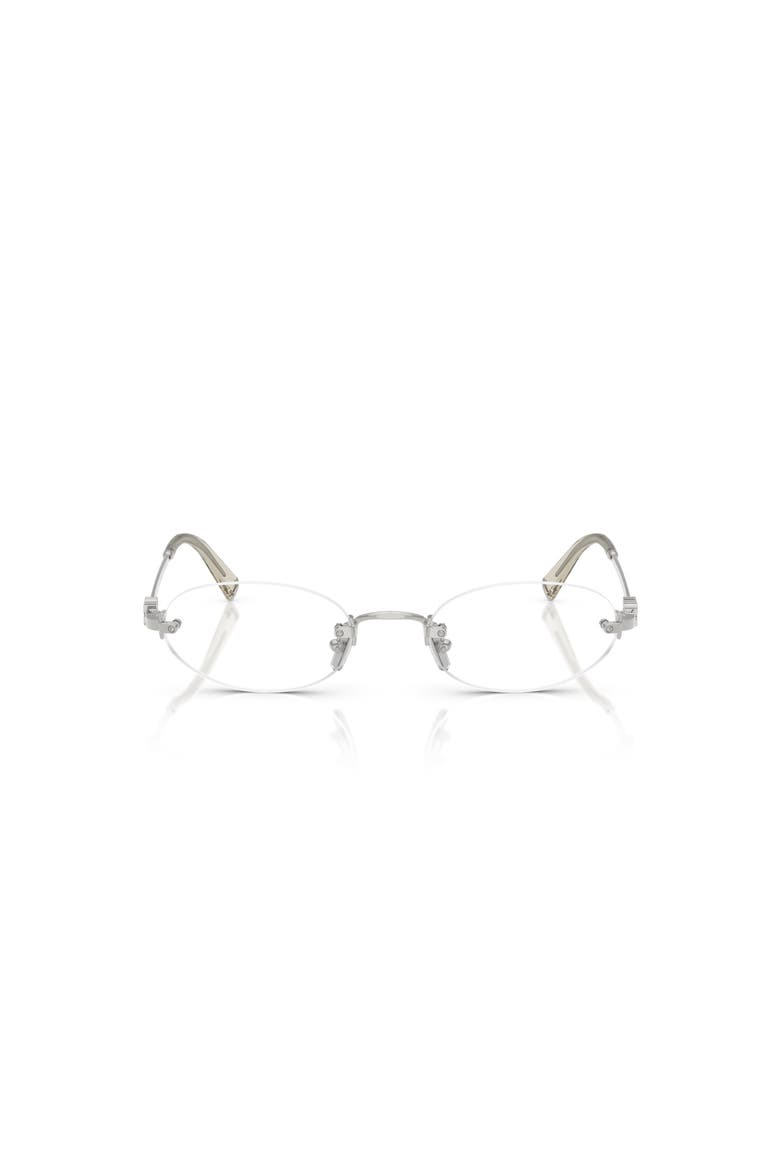 51mm Oval optical glasses, Alternate, color, Silver