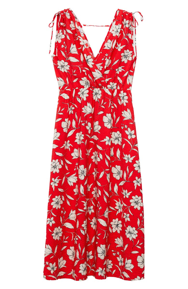 MANGO Floral Sleeveless Maxi Dress, Alternate, color, Red