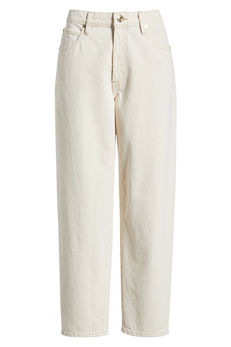 The Candle High Waist Barrel Jeans, Alternate, color, BUTTER