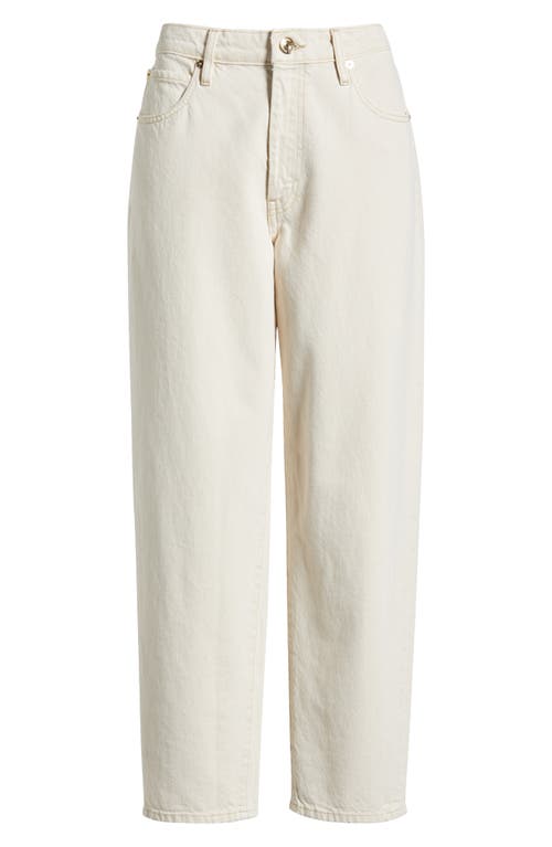 Frame The Candle High Rise Ankle Tapered Jeans In Butter In Butter