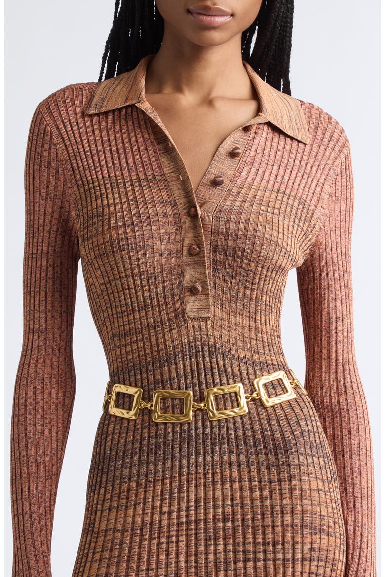 Alight Square Chain Belt, Alternate, color, GOLD
