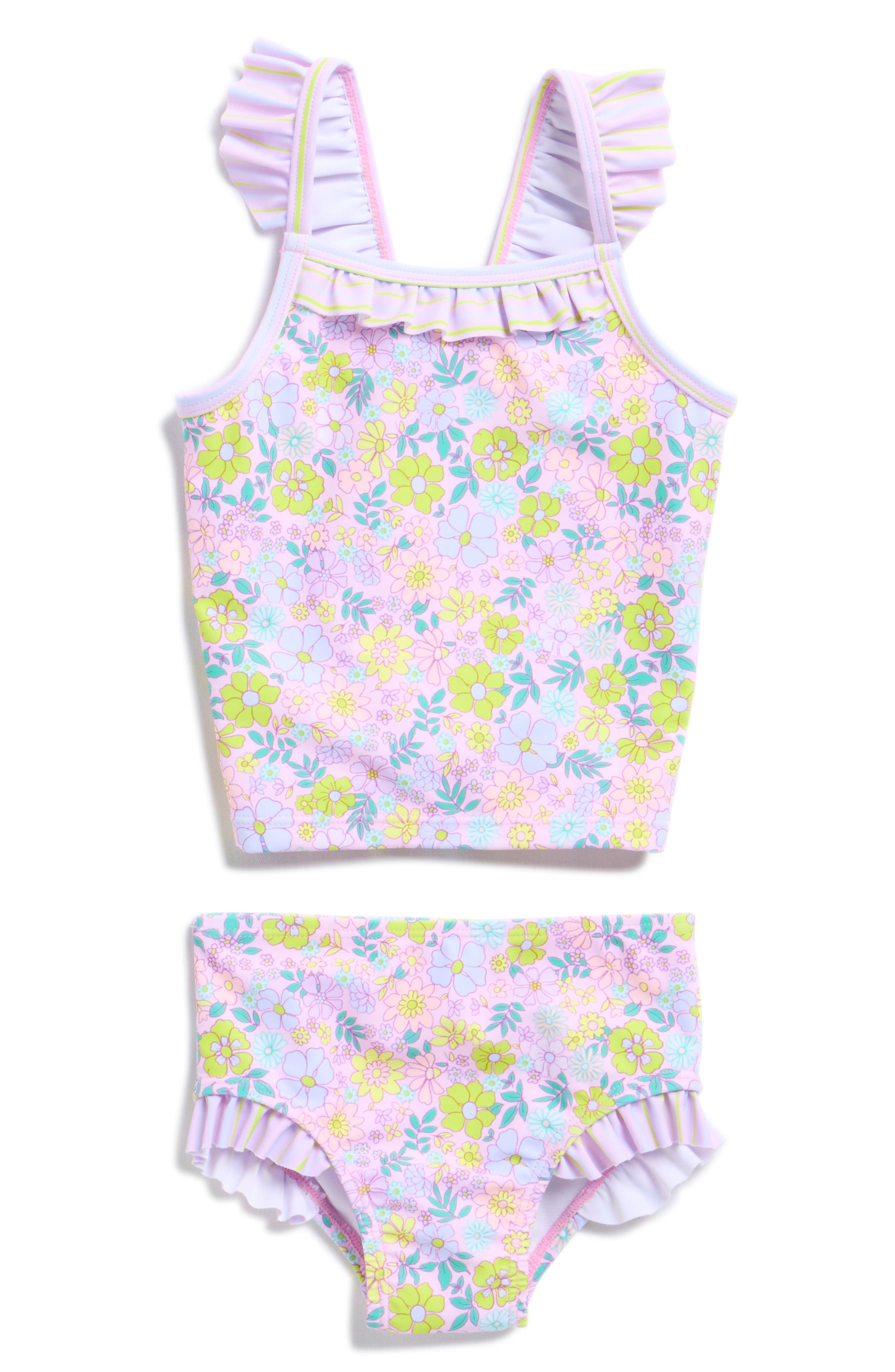 Andy & Evan Floral Tankini Top & Bottoms Set
