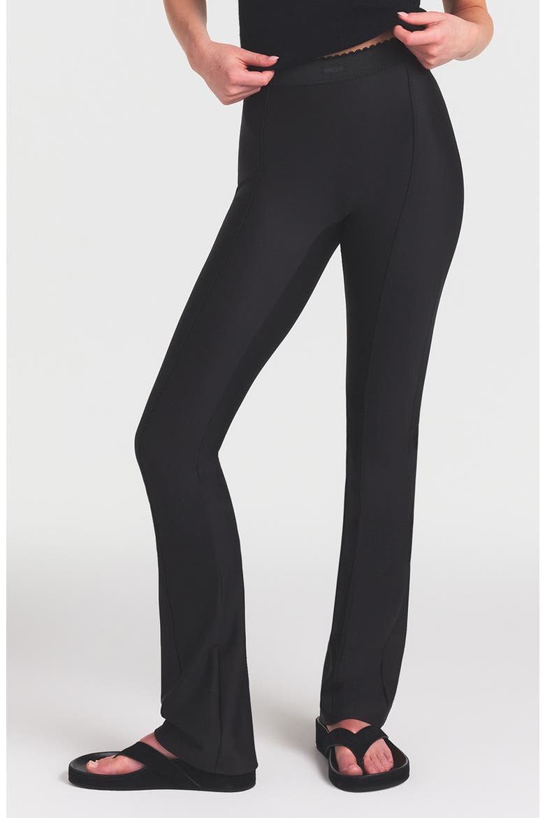 Body High Waist Flare Pants, Main, color, ONYX
