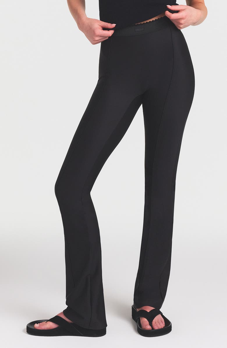 SKIMS Body High Waist Flare Pants, Main, color, Onyx