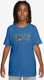 Nike Kids' Sportswear Soccer Boxy Cotton Graphic T-Shirt