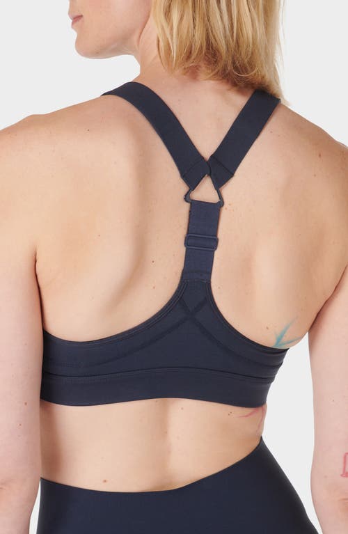 Shop Sweaty Betty Power Medium Impact Sports Bra In Navy Blue