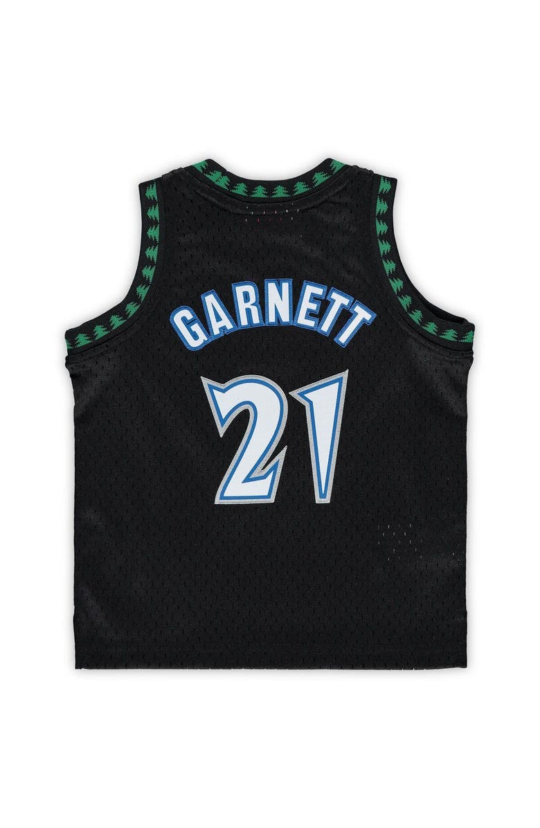 Mitchell & Ness Infant Mitchell & Ness Kevin Garnett Black Minnesota Timberwolves 1997/98 Hardwood Classics Retired Player Jersey, Alternate, color,