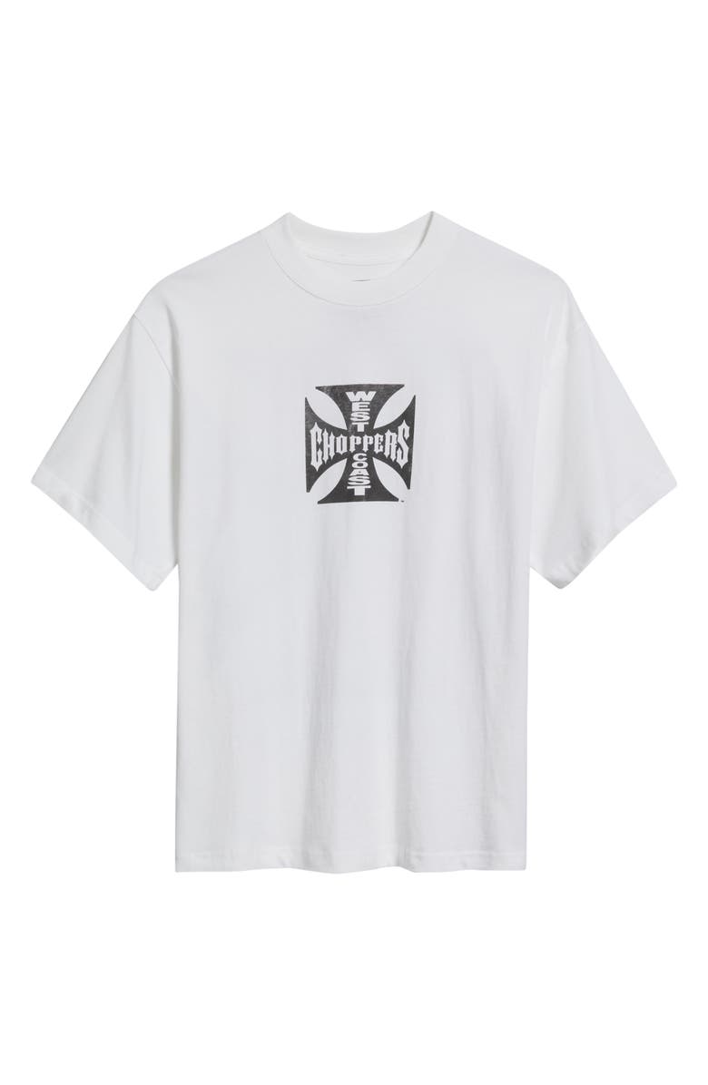 ID Supply Co West Coast Choppers Distressed Logo Graphic T-Shirt, Alternate, color, White