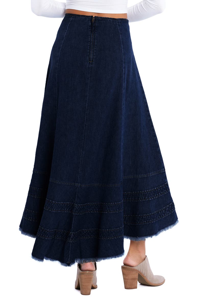 Heavenly Denim Maxi Skirt, Alternate, color, HEAVENLY BLUE