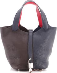 Pre-Owned Hermes Picotin Lock Bag Tricolor Clemence PM